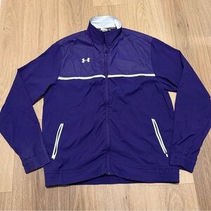 Under Armour Men's Purple Zip-Up Windbreaker size XL